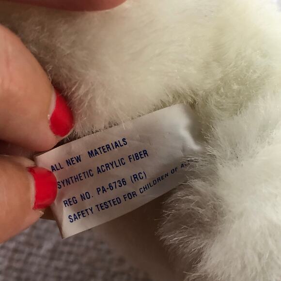 VTG Oriental Trading Co Valentine Bear Plush Poseable Conversation Hearts Rare - Picture 8 of 8